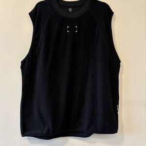 ASRV DSG-1092 Towel Terry Cutoff Oversized Tank Top Heather black  - Large